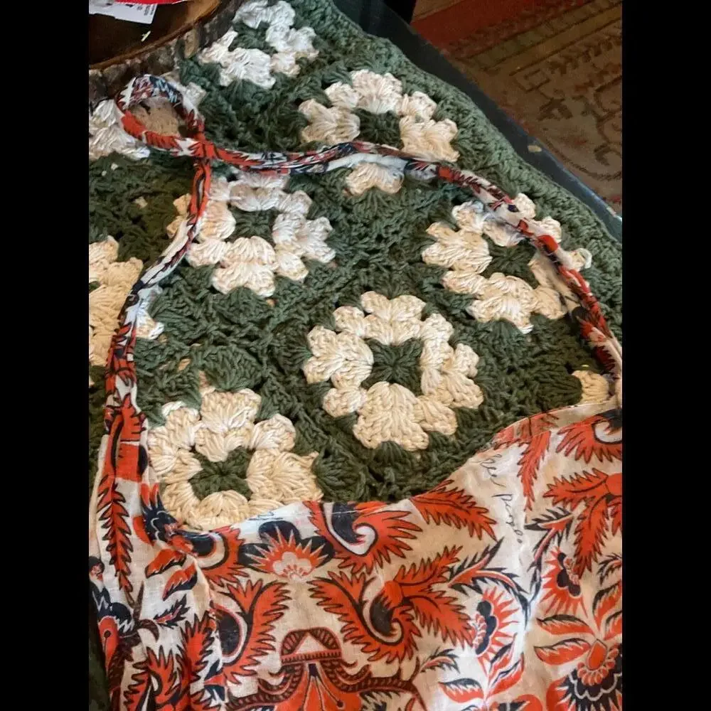 Free people Carry big Floral Print 14” X 14” Market/Shopping Bag